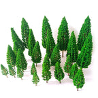 25Pcs Miniature Garden Landscape Decor for Train Railroad Scenery