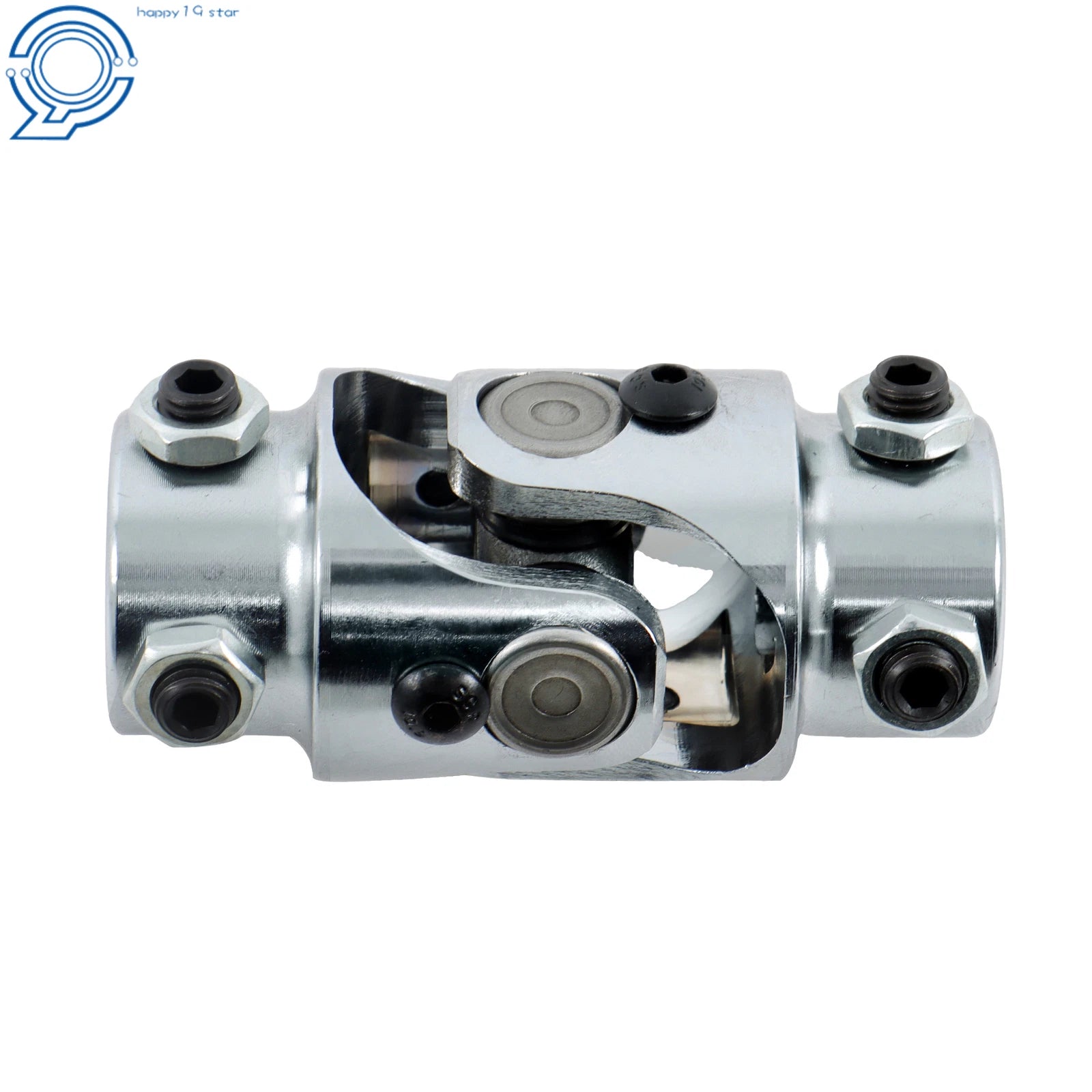 Chrome Steering U Joint Coupler for Universal Vehicles