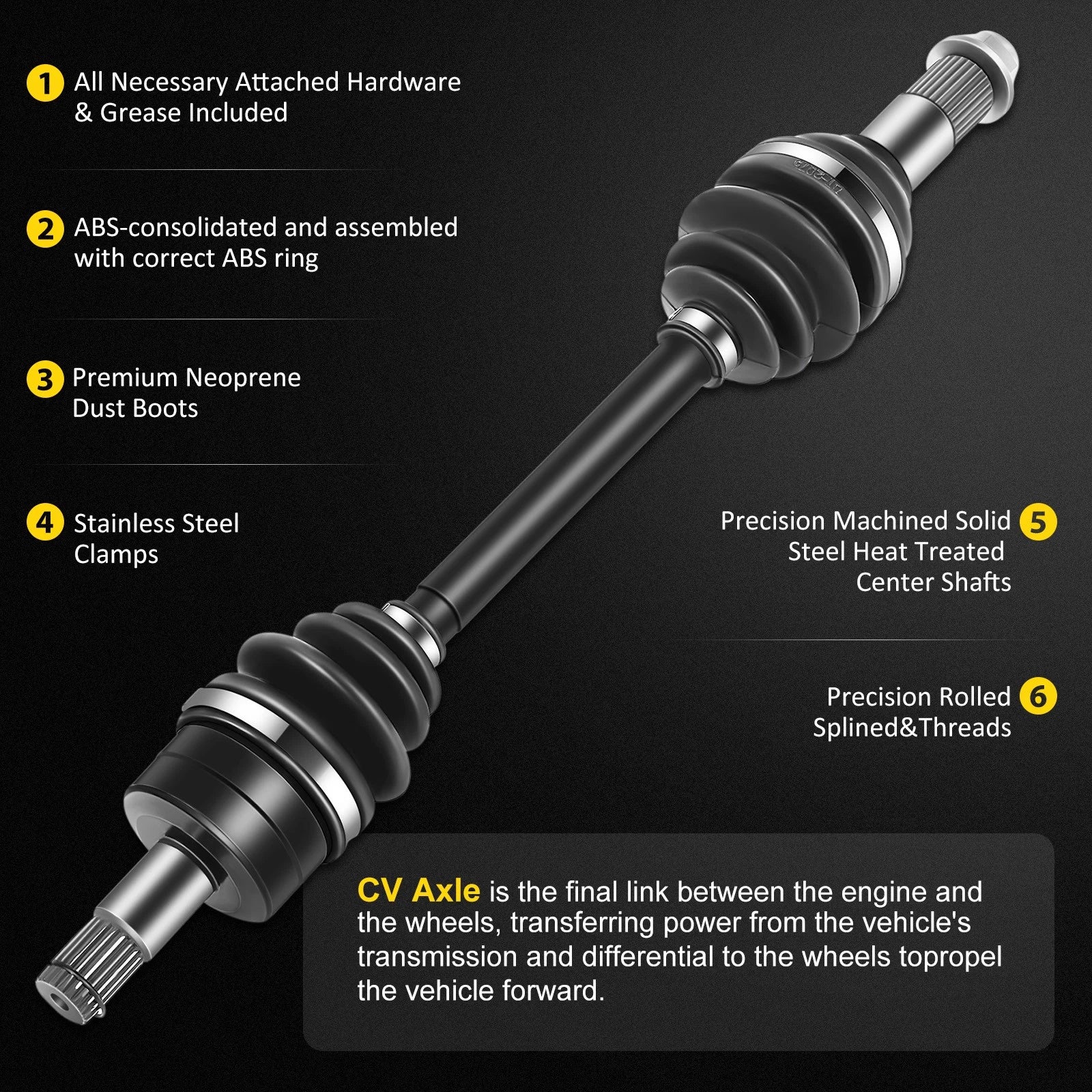 CV Axle Shaft for Yamaha Grizzly 550 700, Kodiak 700
