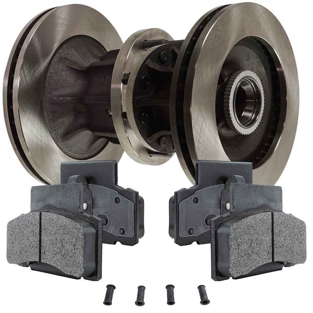 Disc Brake & Pad Kit for Chevy C3500 (1995–2000) Front Semi-Metallic