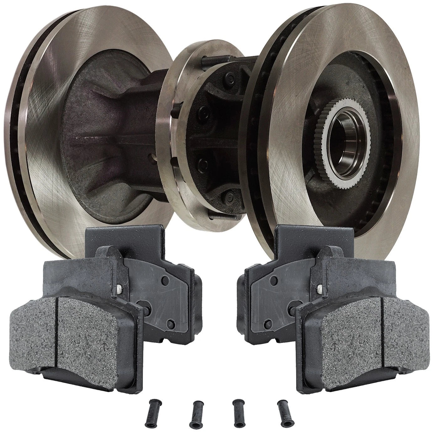 Disc Brake & Pad Kit for Chevy C3500 (1995–2000) Front Semi-Metallic