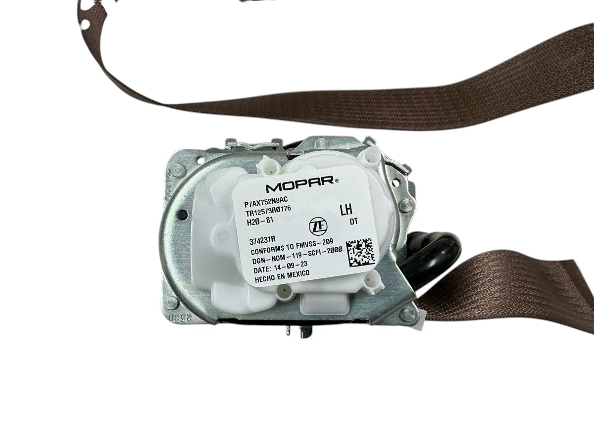 Front Left Seat Belt for RAM 1500 (2019–2024) P7X752N8AC Brown