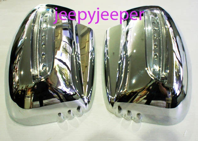 LED Chrome Mirror Cover Trim for Mitsubishi L200 Triton (2005-2015)