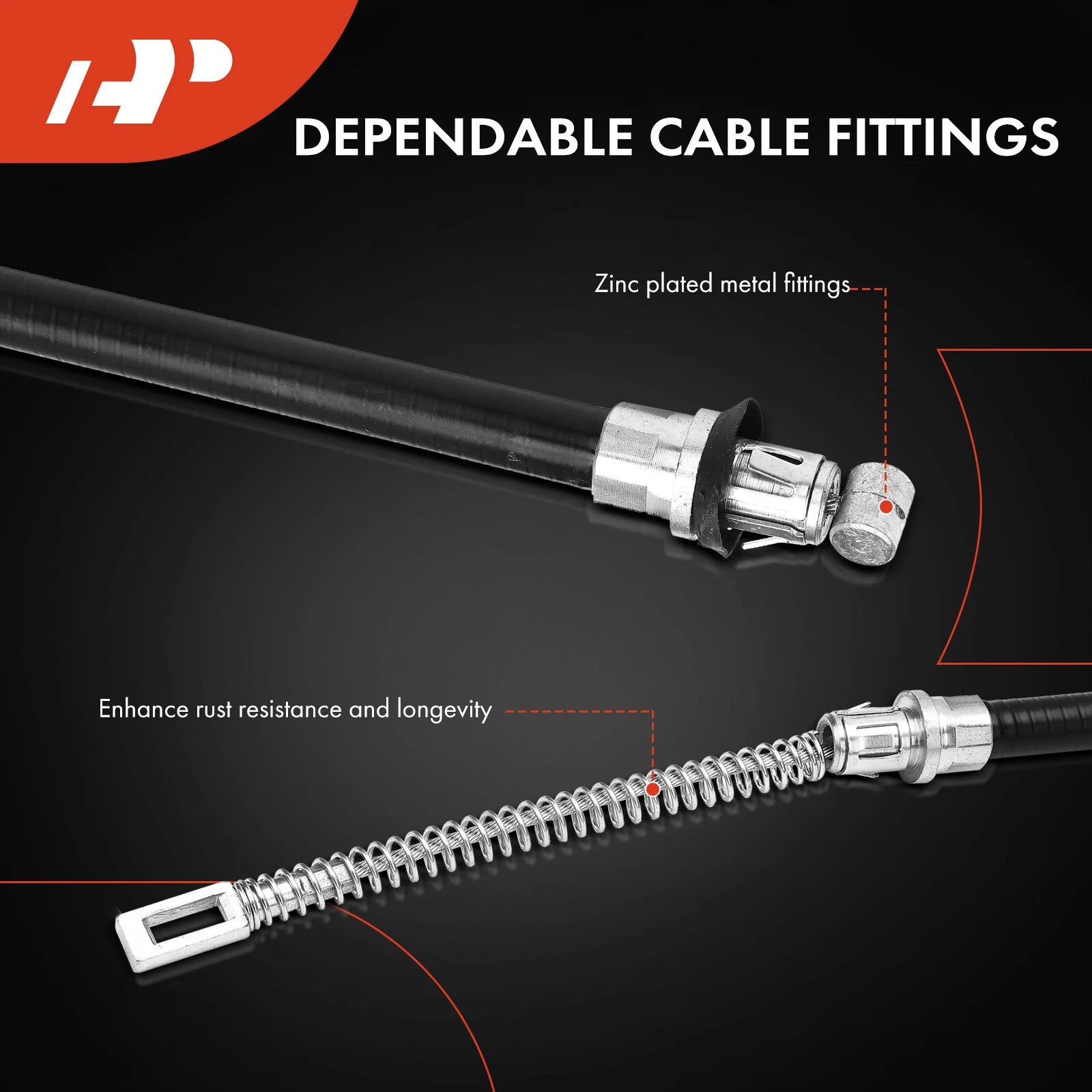 2X Rear Parking Brake Cable for Chevy Camaro (1998â2002) Pontiac Firebird (1998â2002)