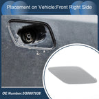 Front Right Washer Nozzle Cover Cap for Volkswagen Passat B8 (2015–2023) Silver Tone
