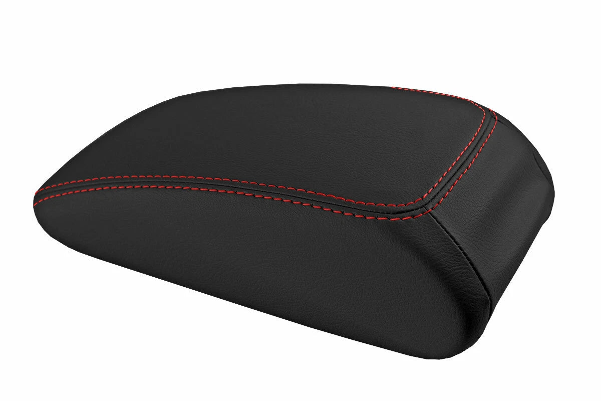Armrest Cover for Audi A3 (2015–2020) Leather Red Stitch