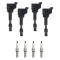 Set of 4 Ignition Coils & NGK Platinum Spark Plugs for Kia Soul (2010–2019)