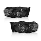 Headlights Lamp Black Housing Clear Corner for Dodge Ram 1500 2500 3500 (2002–2005)