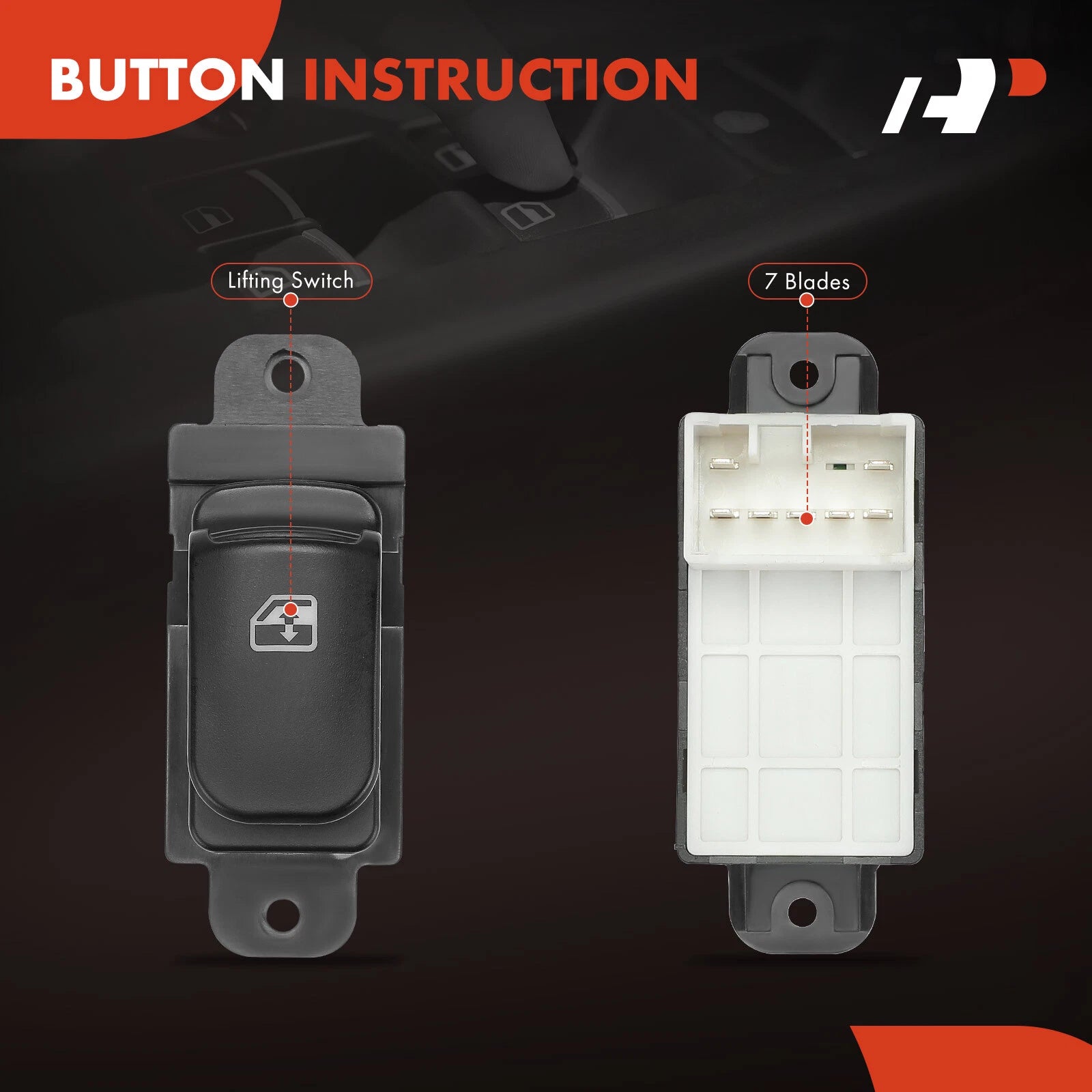 Rear Right Power Window Switch for Kia Rondo (2010)