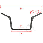 12/14/16/18 Rise Handlebar for Harley Electra Glide (1982-2024) Black/Chrome
