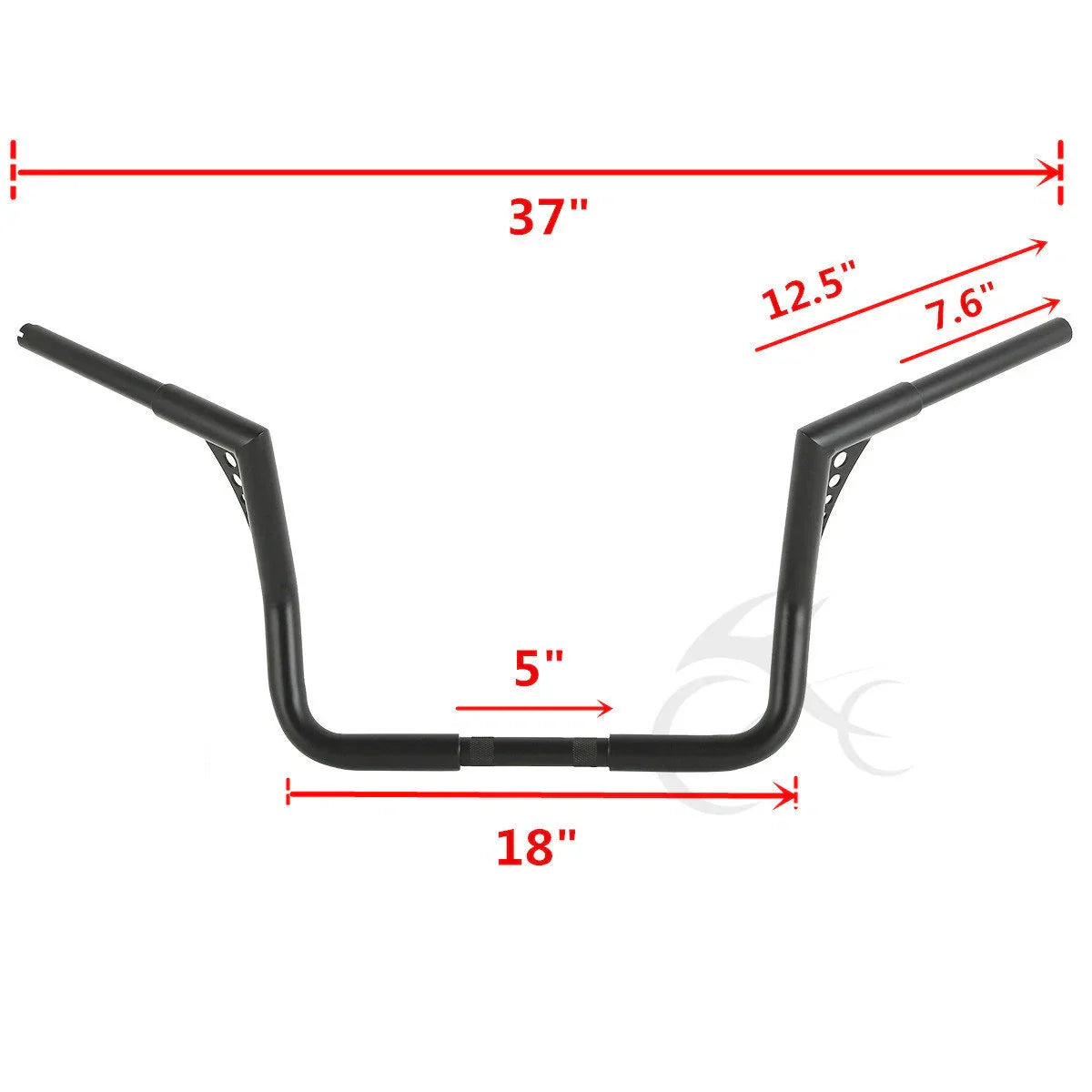 12/14/16/18 Rise Handlebar for Harley Electra Glide (1982-2024) Black/Chrome
