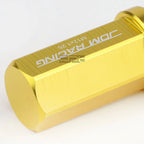 20 PCS Closed End M12x1.25 50mm Tall Gold Aluminum Lug Nuts + Adapter
