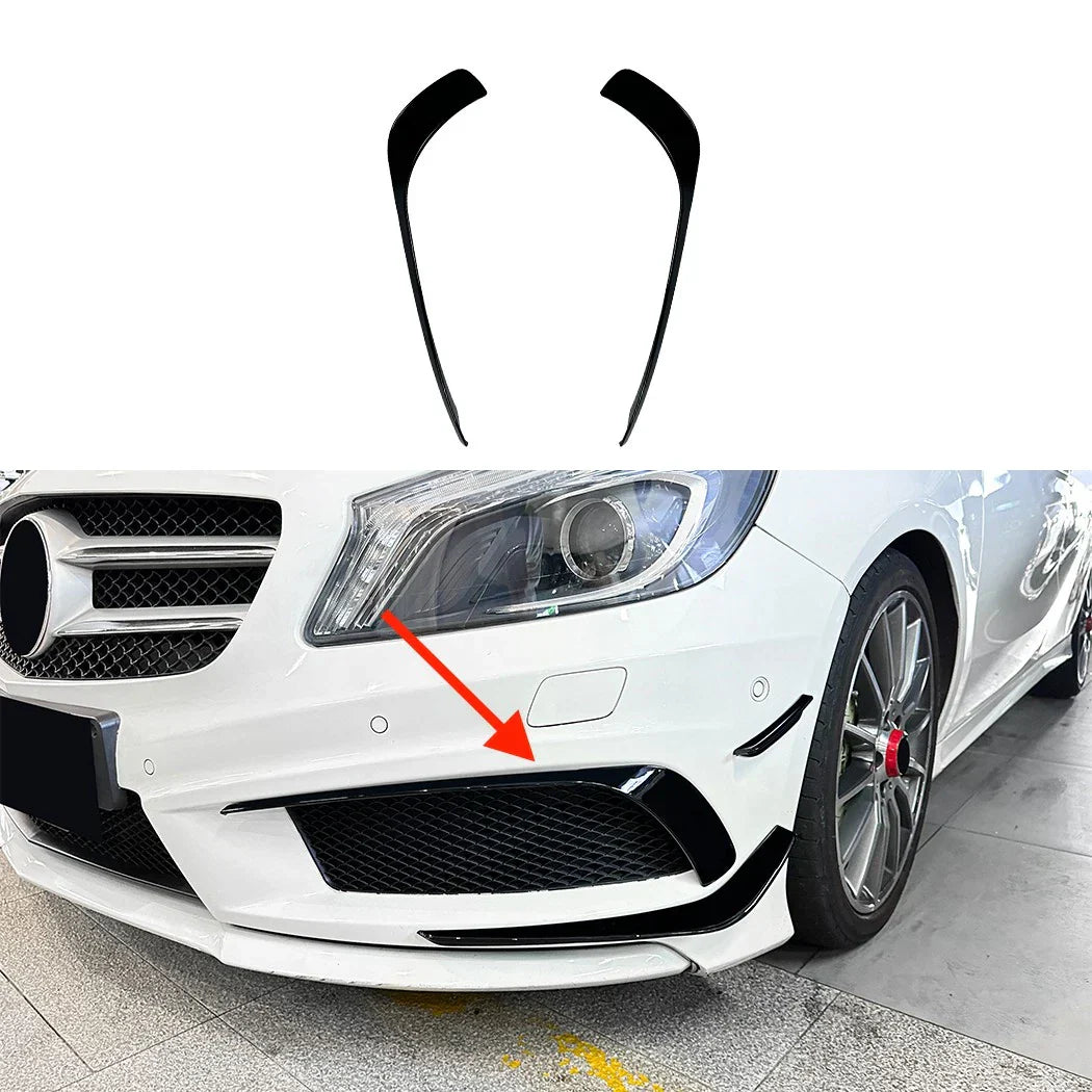 Front Bumper Side Canards Splitters for Mercedes-Benz A-Class (2013–2015)