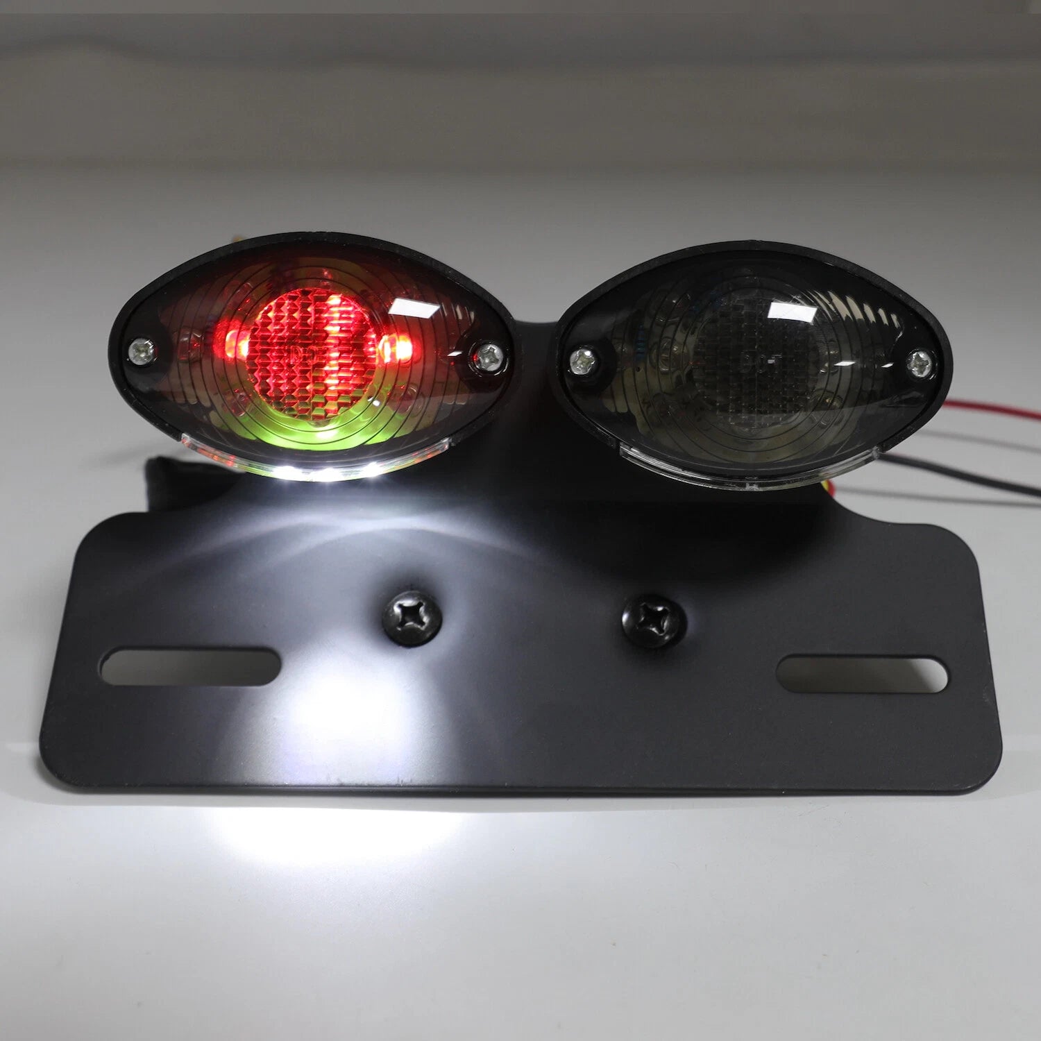 Cat Eye Tail Brake License Plate Light for Motorcycle (Custom Fit)
