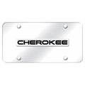 Chrome Name on Chrome License Plate - Officially Licensed for Jeep Cherokee