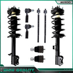 Set of 4 Complete Struts with Ball Joints & Tie Rods for Ford Escape Mazda Tribute (2001–2007)