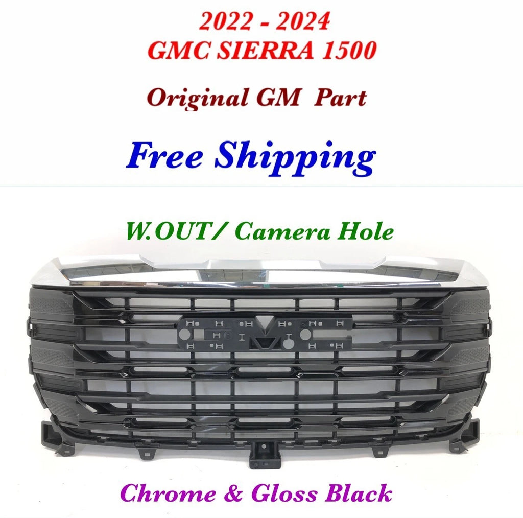 Upper Bumper Grille for GMC Sierra 1500 (2022–2024) 84878063 Chrome