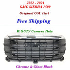 Upper Bumper Grille for GMC Sierra 1500 (2022–2024) 84878063 Chrome