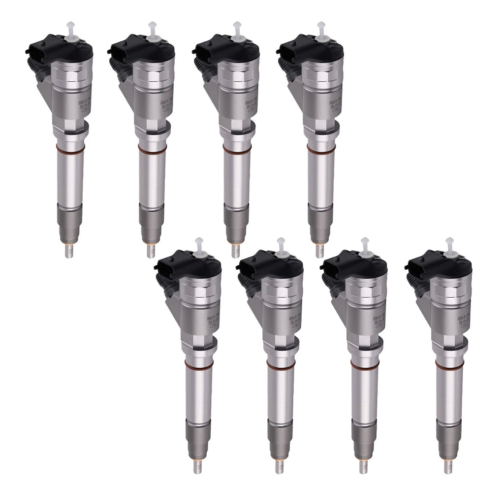 Set of 8 Fuel Injectors for GMC Chevy Sierra 2500 3500 HD 6.6L (2007–2010) 0445120082
