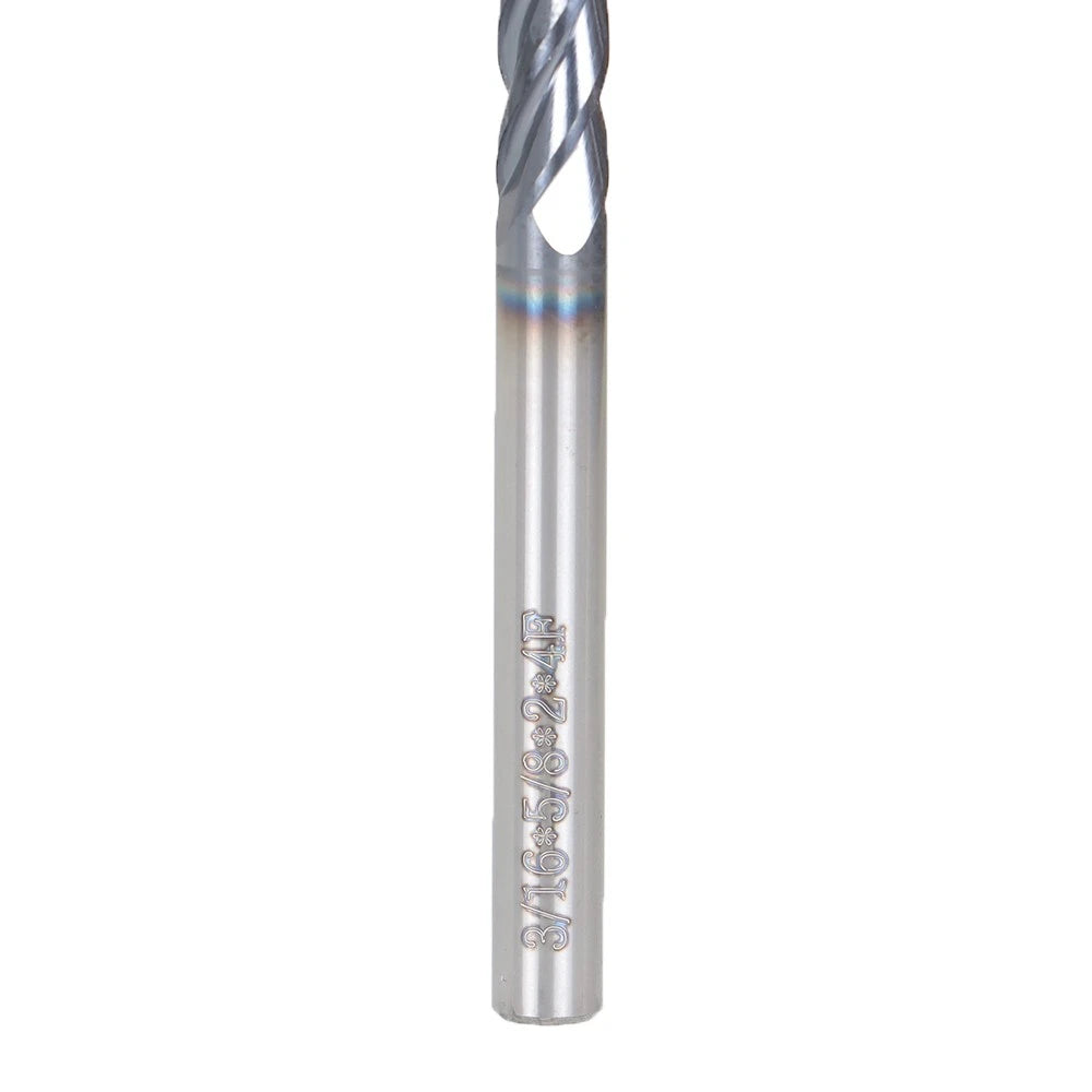 Set of 5 Carbide End Mills for Various Applications (2" Overall Length)