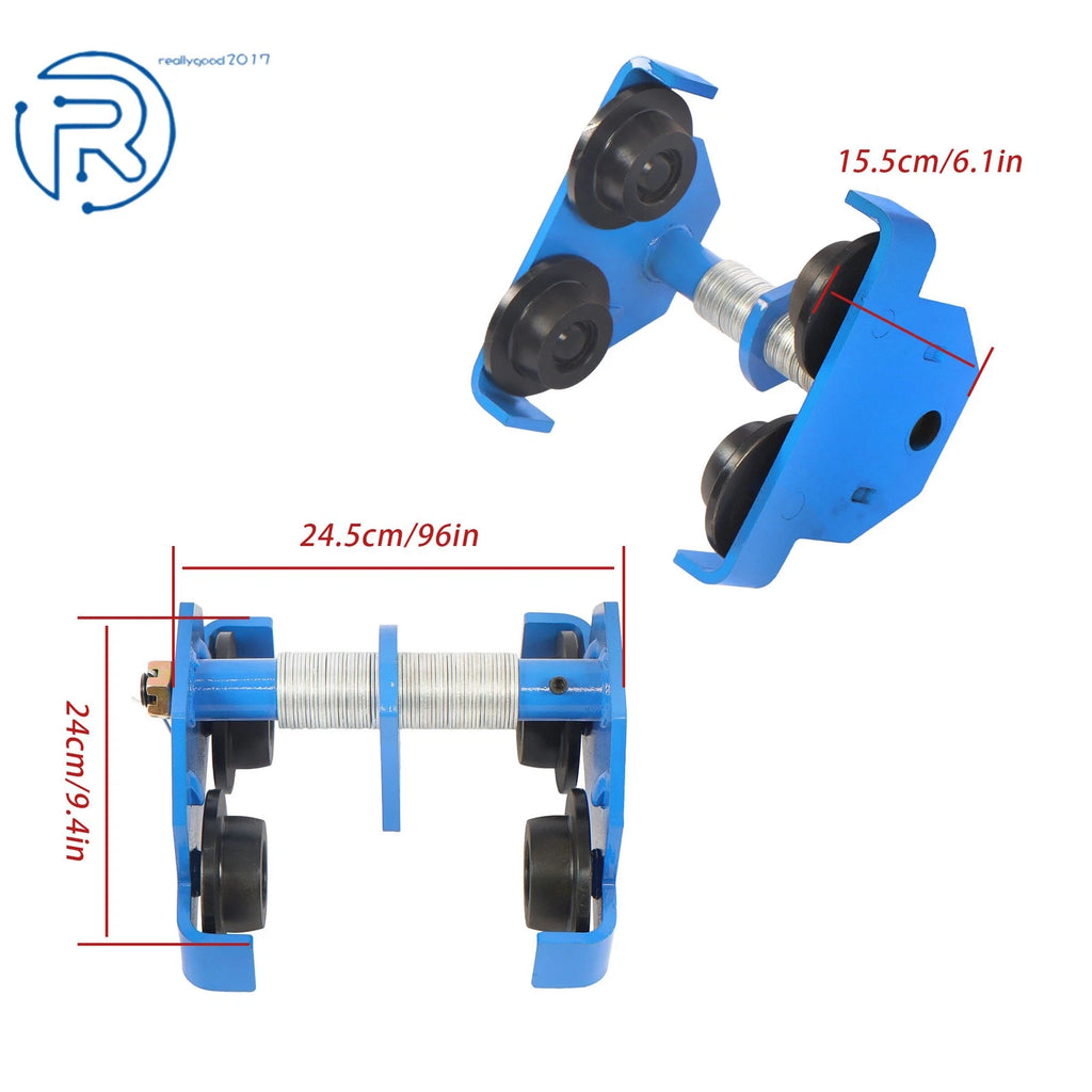 Heavy Duty Push Beam Trolley for Adjustable Lifting (2200 lbs)