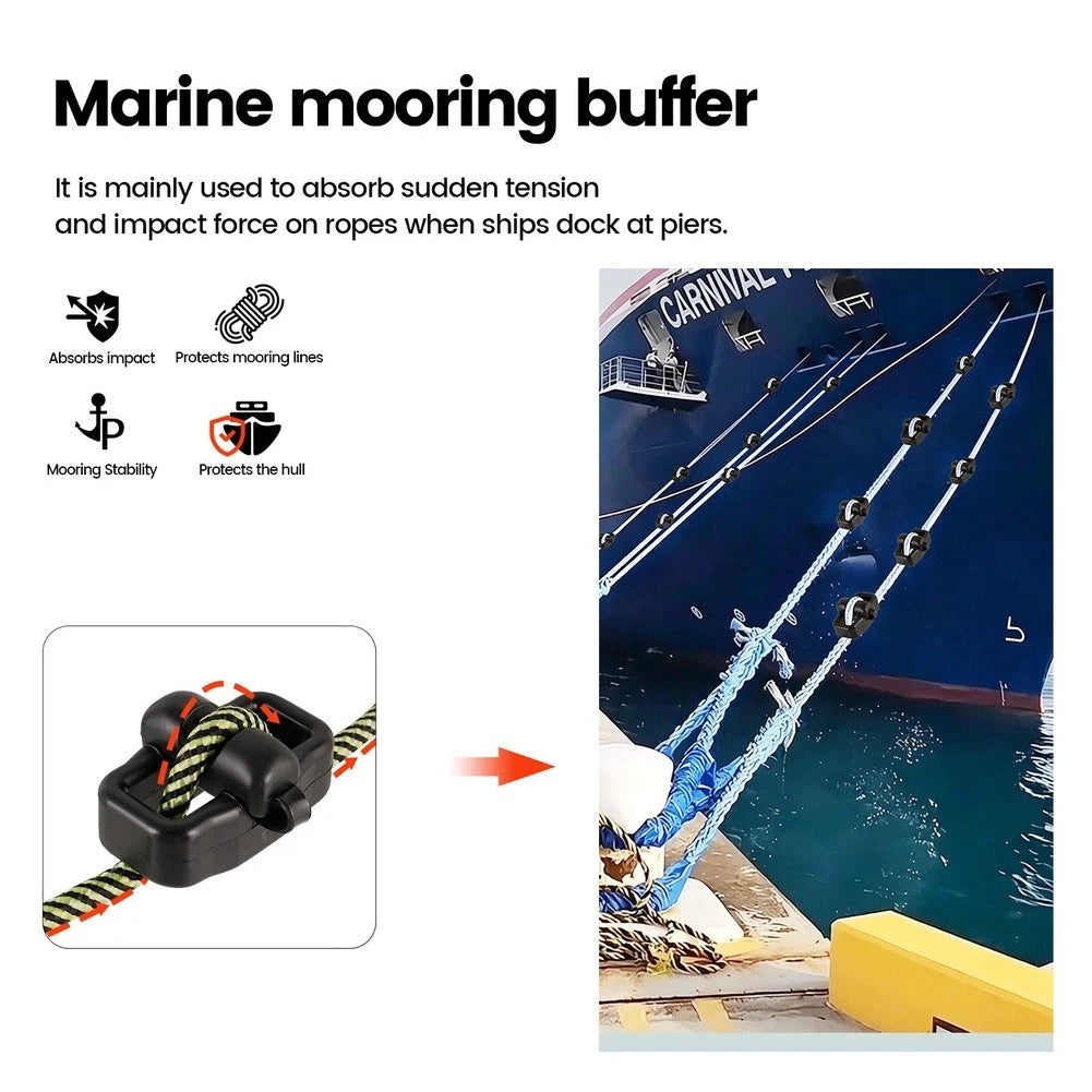 Boat Mooring Buffer for Rope Protection and Tension Absorption (TPU)