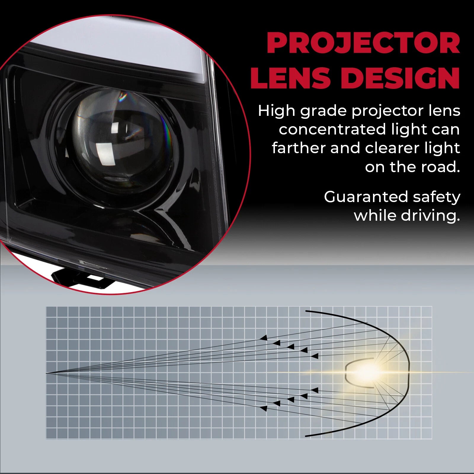 Full LED Projector Headlights for Cadillac Escalade (2007-2014)