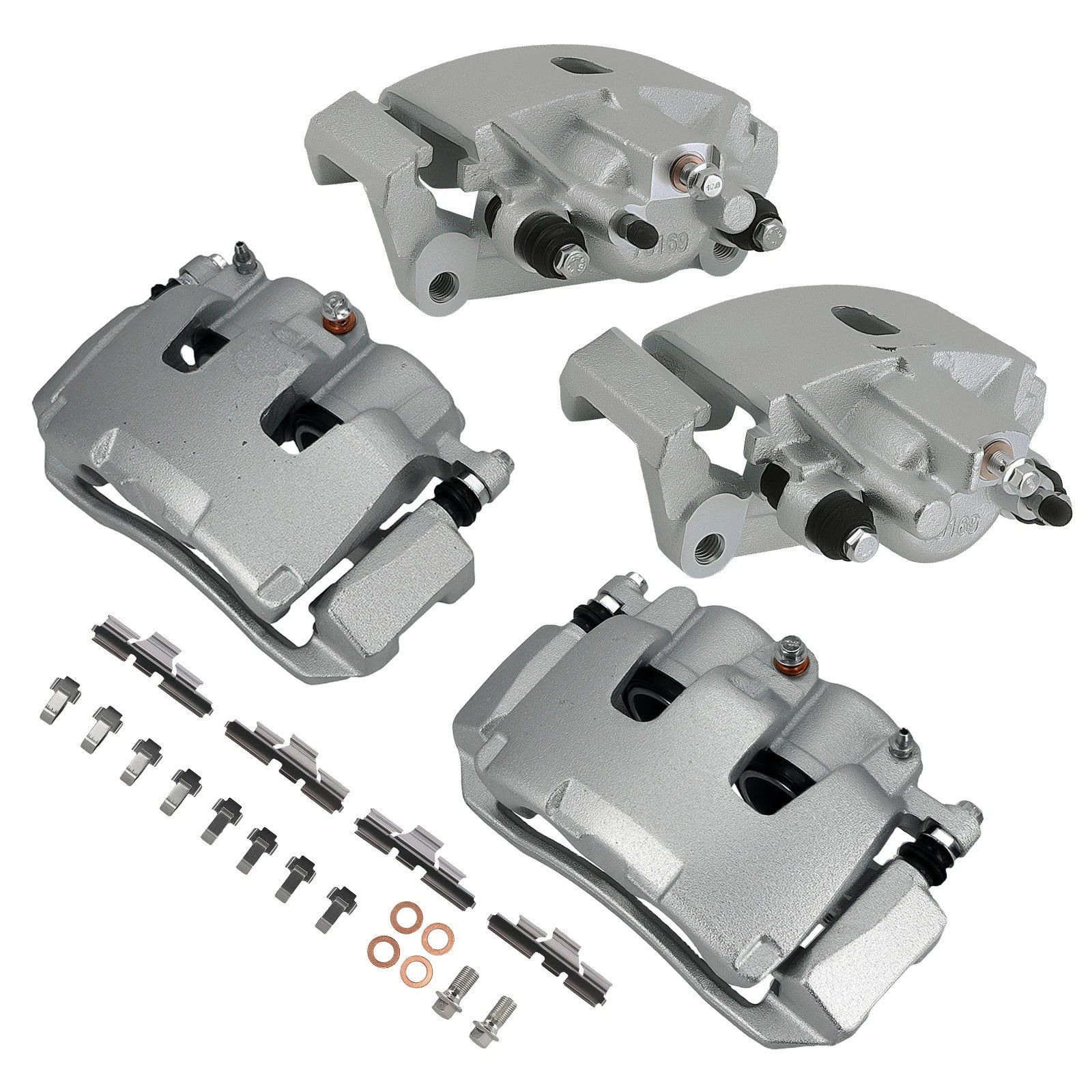 Front Rear Brake Caliper w/Bracket for Dodge Ram 1500 (2009–2010) 18-B4837 18B4836