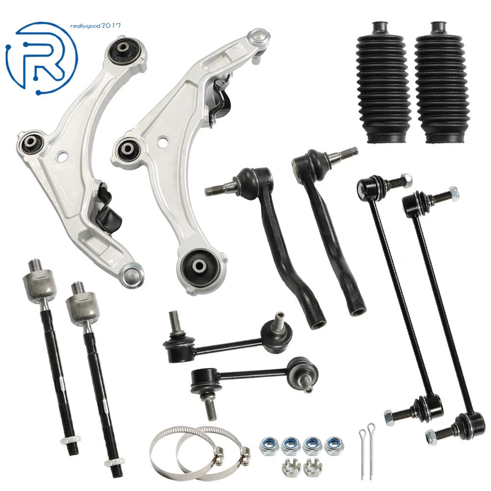 Set of 12 Front Lower Control Arm Tie Rod Sway Bar Links for Maxima (2010–2014)