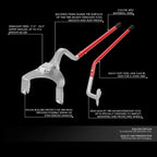 3Pcs Tire Changing Mount/Demount Tool Set for Vehicles 17.5"-24.5"