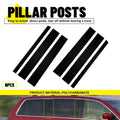 Set of 6 Black Pillar Post Door Covers for Honda Odyssey (2005–2010)