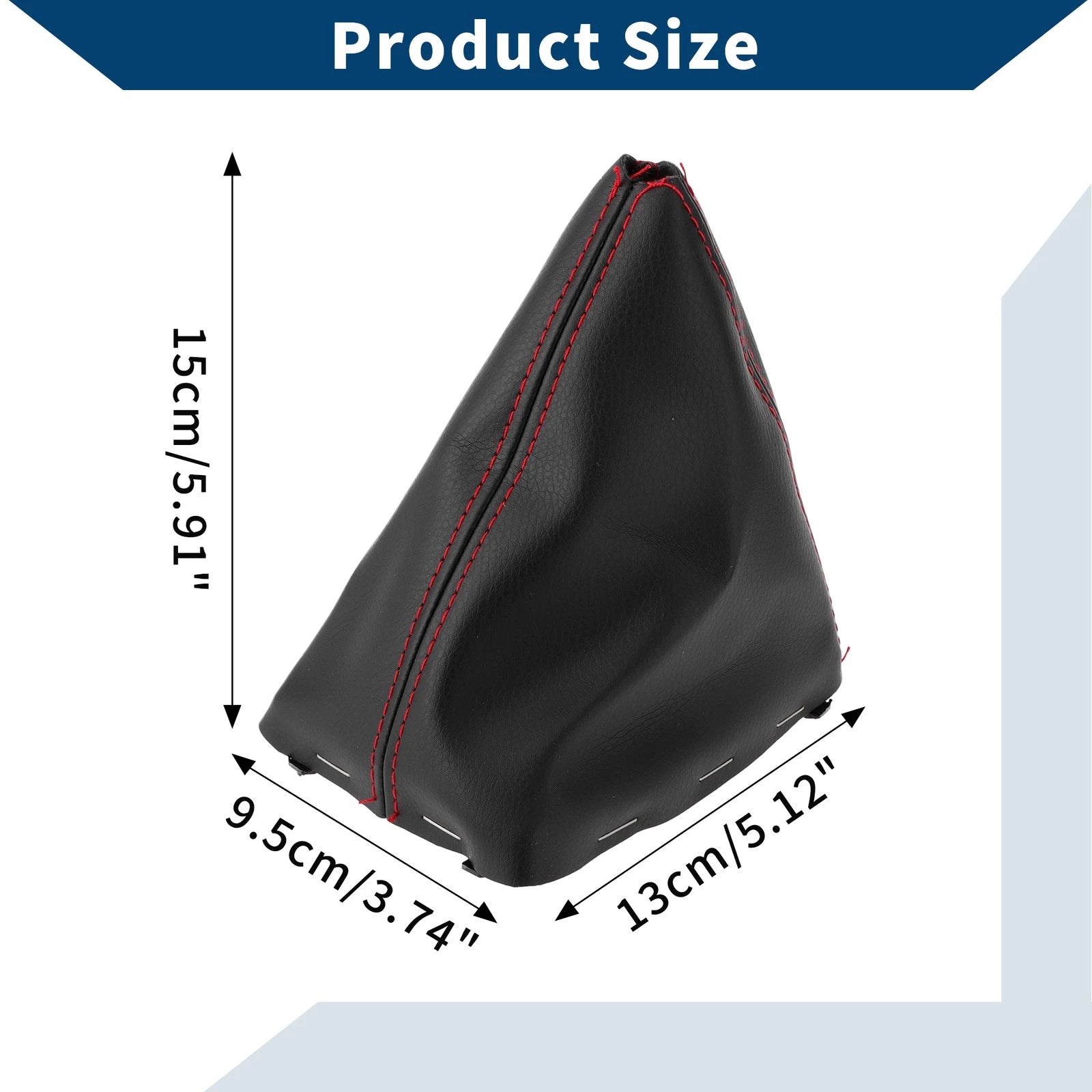 1 Pc Gear Shift Gaiter for Ford Focus C-MAX (2003–2010) Black Red Leather