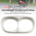Dual Headlight Trim Bezel Cover for Harley Road Glide (1998–2013) White