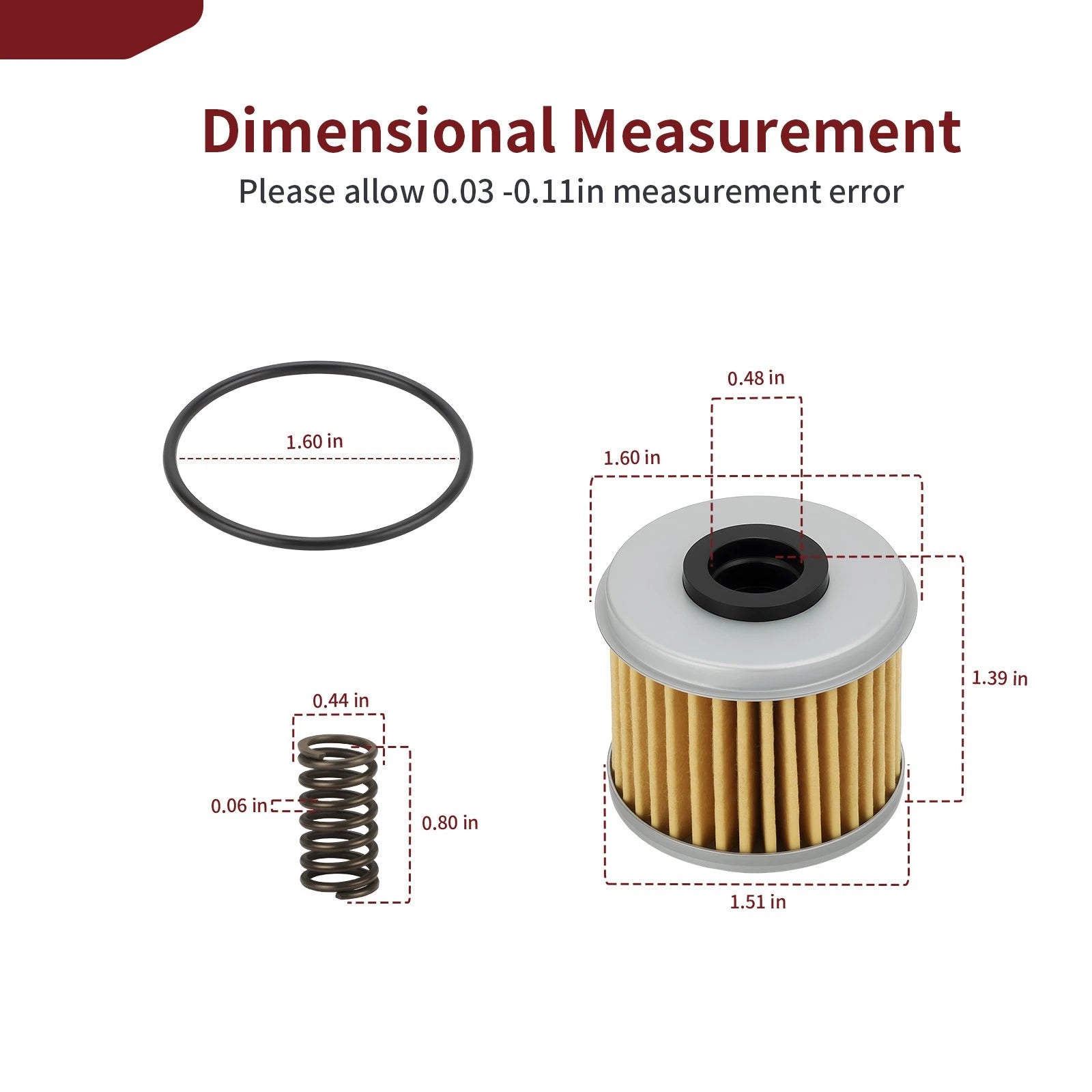 3PCS Oil Filter w/ O-Ring for Honda Sportrax 450 TRX450R (2004–2009)