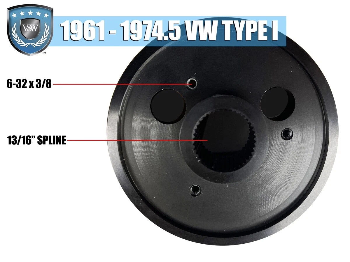Steering Wheel Hub Adapter 6 Hole Replacement for VW Beetle 1961–1974.5