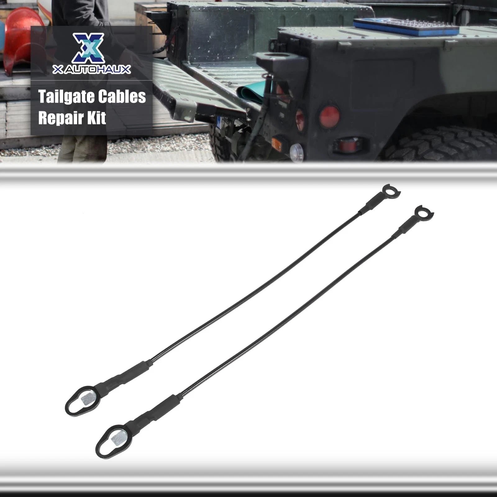Pair Rear Tailgate Cables for Dodge Ram 1500 2500 3500 (2010–2023) 55276074AC