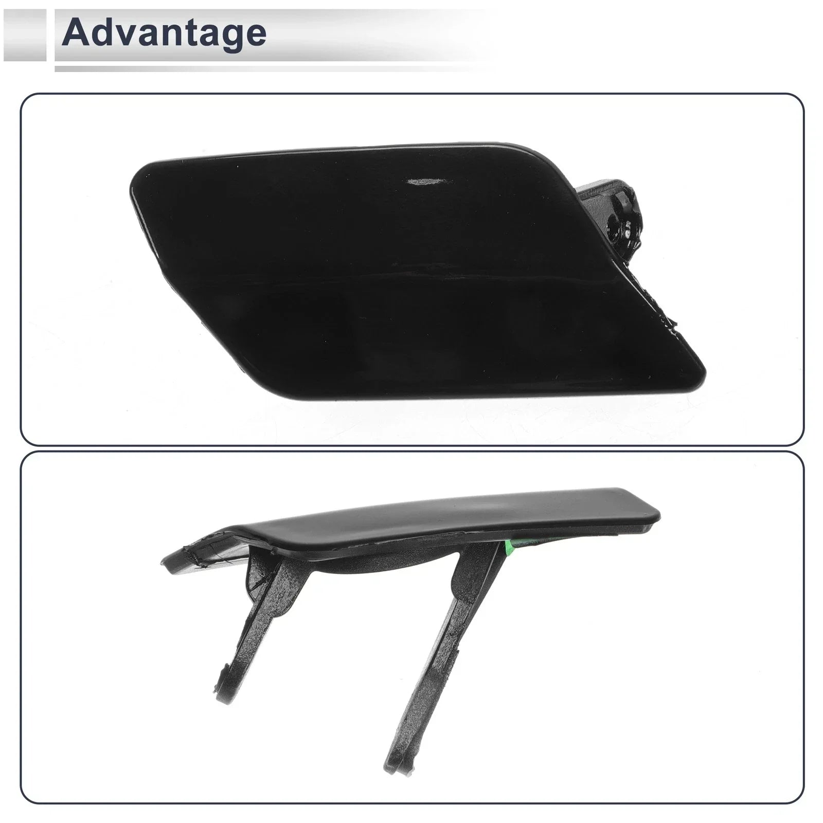 Front Right Washer Nozzle Cover Cap for BMW 335i GT xDrive Black