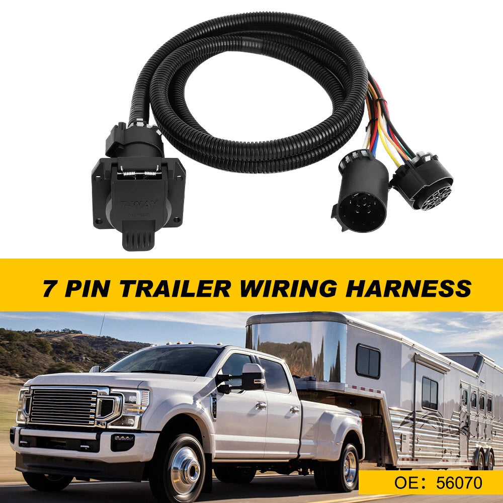 7-Pin Trailer Wiring Harness Extension for Truck Bed (Year Range)