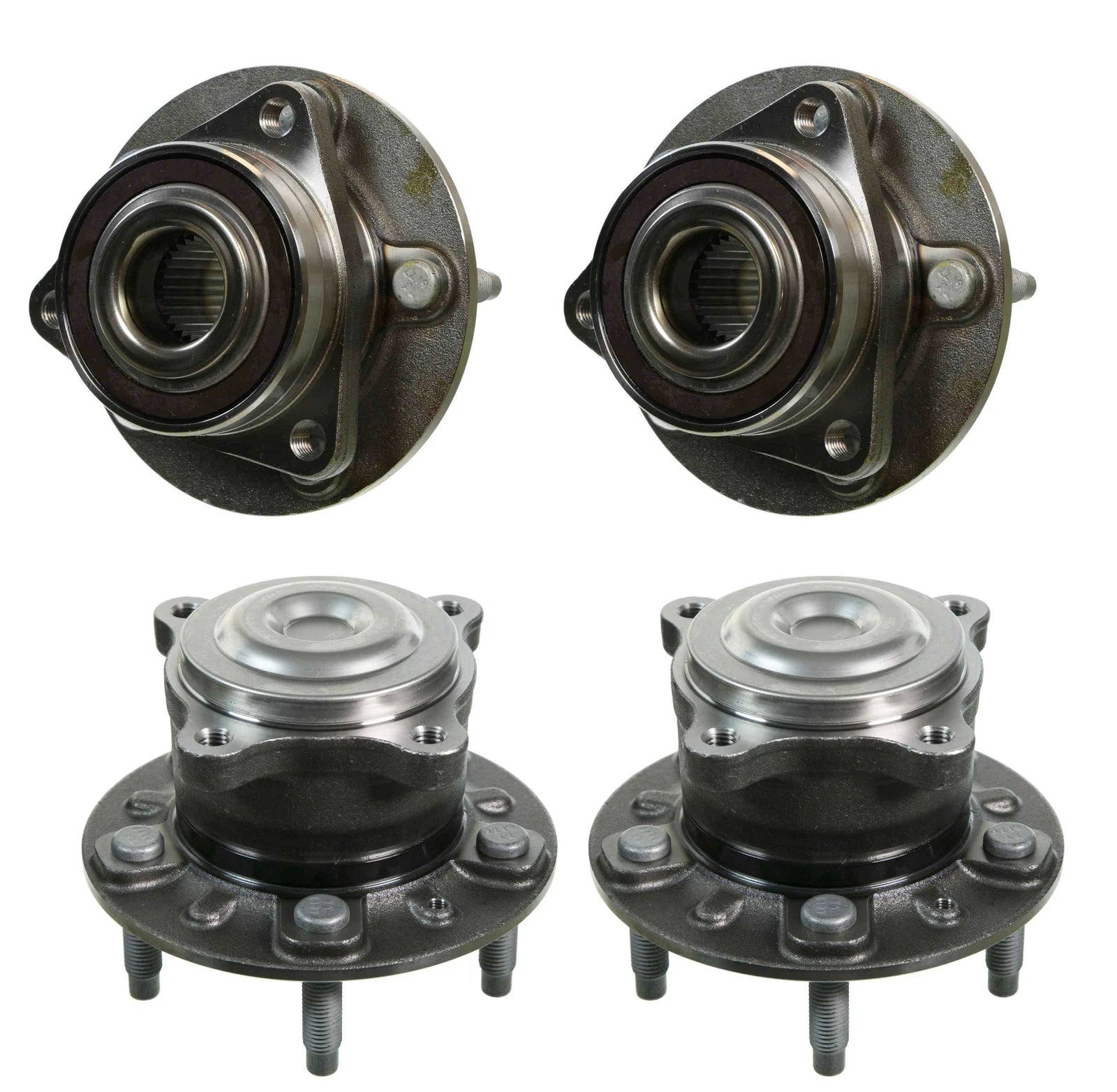 Moog Front & Rear Wheel Bearing and Hub Assemblies Kit for Buick Chevy (FWD)