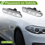 2Pcs Side Marker Light Cover for BMW (1999–2001) No. 63138370720 with Bulb