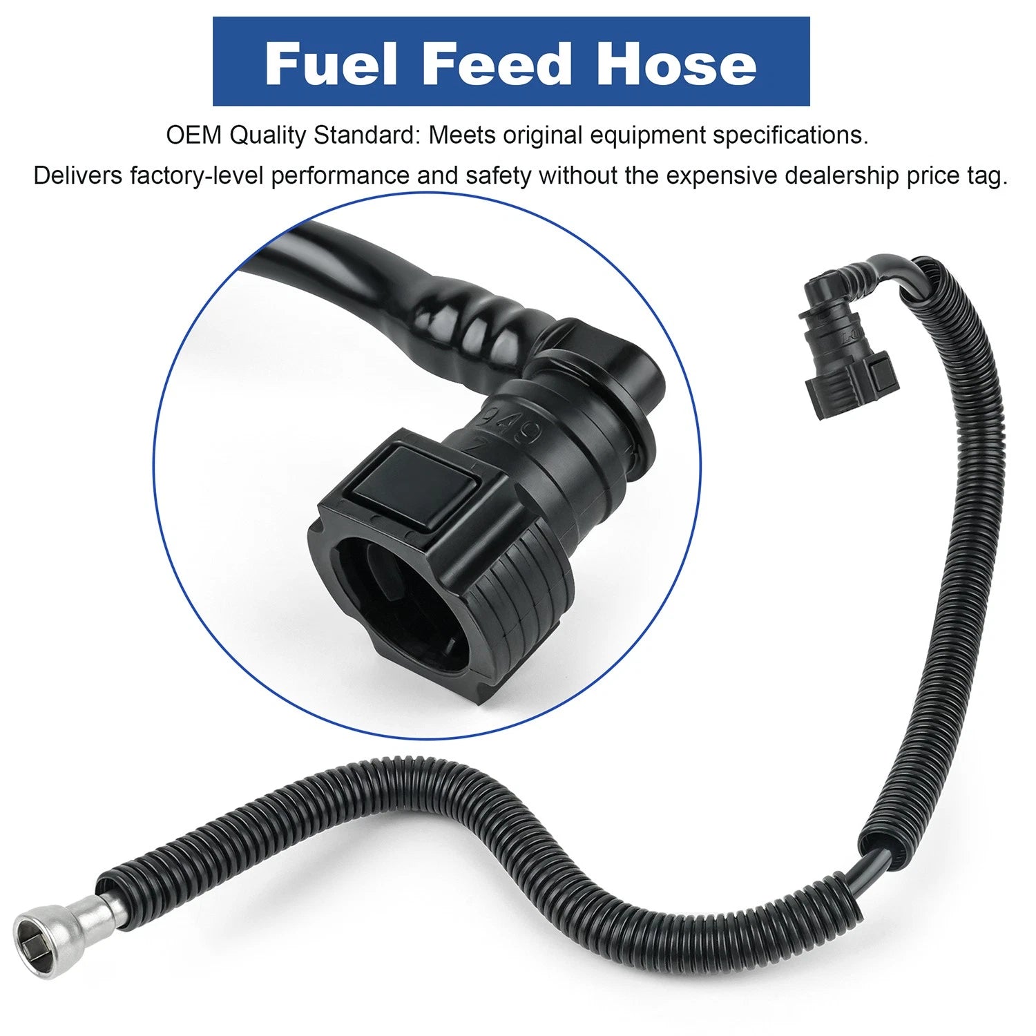 Fuel Feed Hose Assembly for Ford Focus (2012–2018) BV6Z-9J280-A, 809-009
