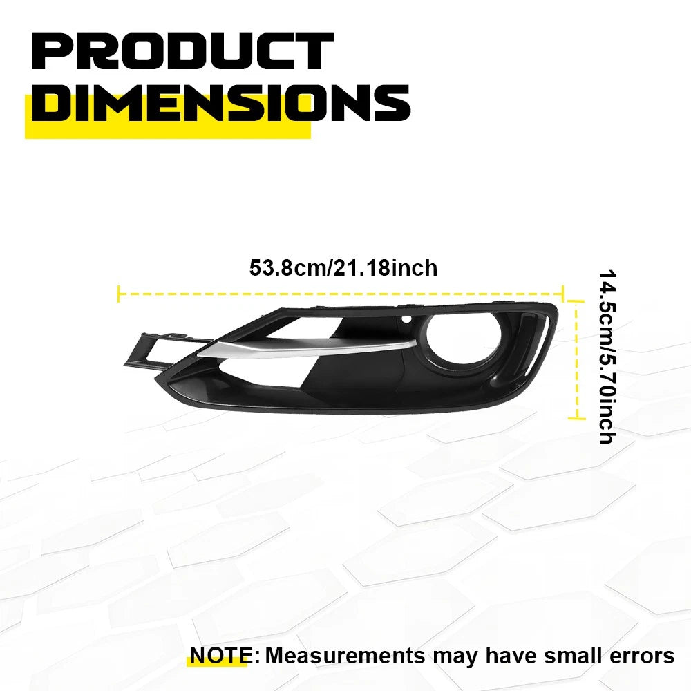 Front Bumper Fog Light Grille with Trim for BMW 3 Series (2012â2015)
