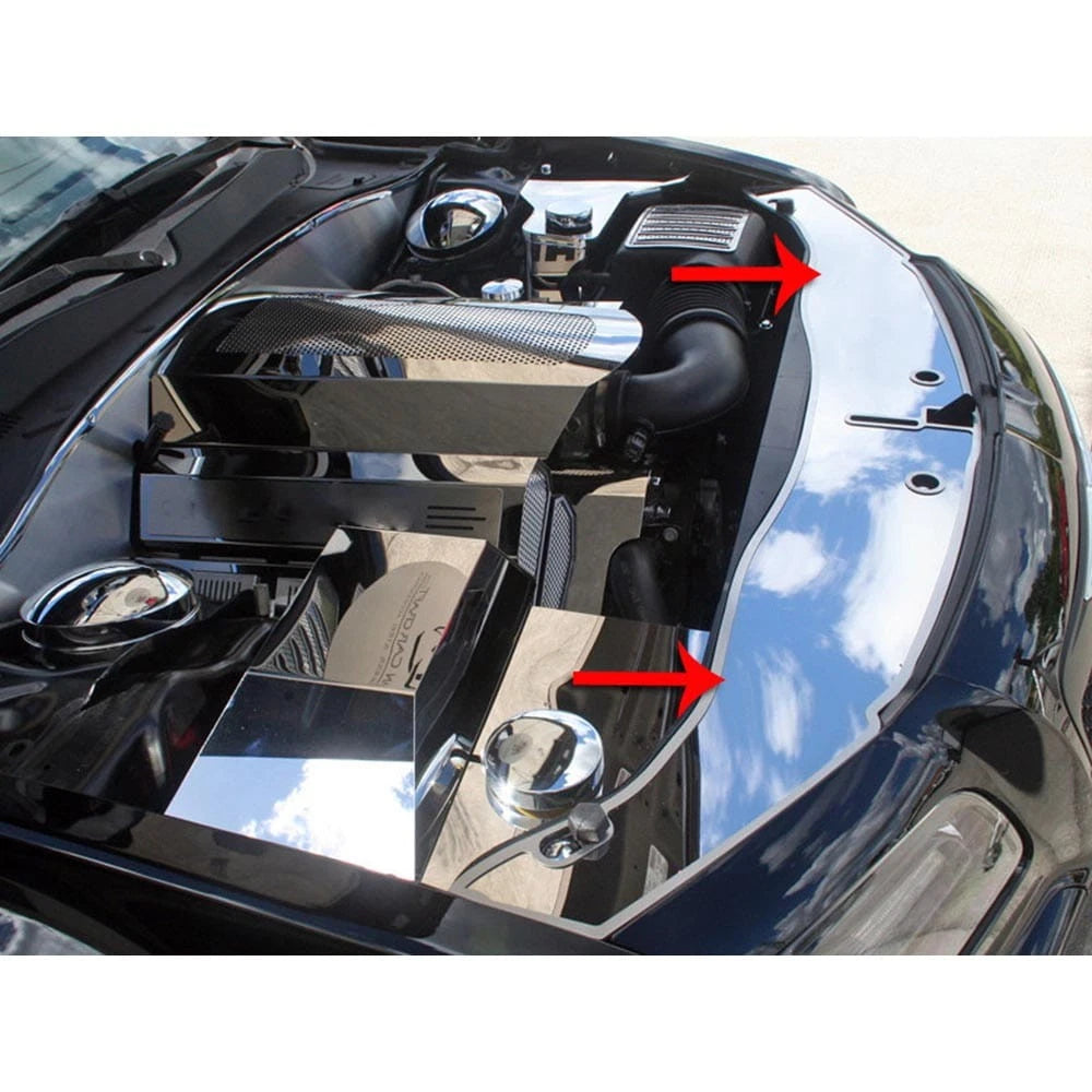 Polished Stainless Steel Front Header Plate for 2011-2013 Chrysler 300