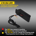 2X Amber LED Strobe Beacon Warning Light for Car Truck