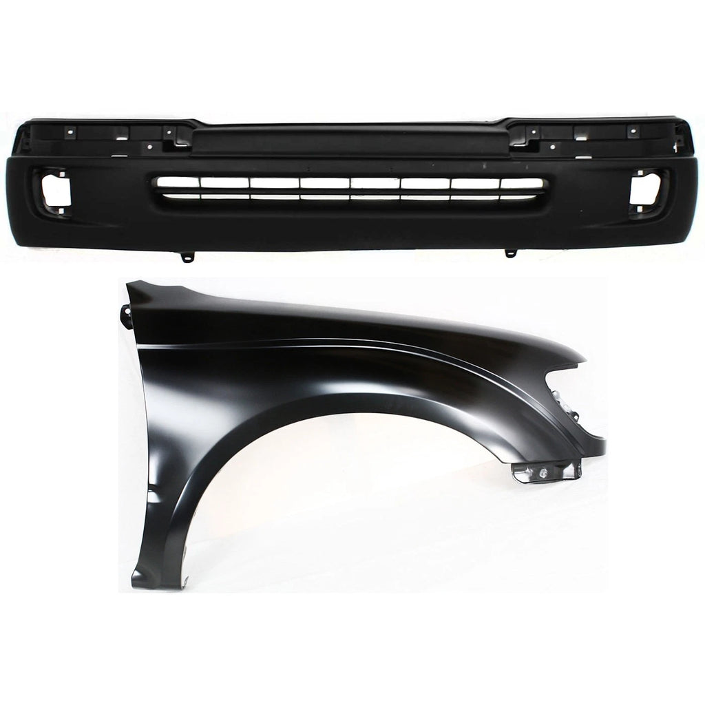 Bumper Cover Kit for Toyota Tacoma (1998–2000) Front Right 2 Pieces