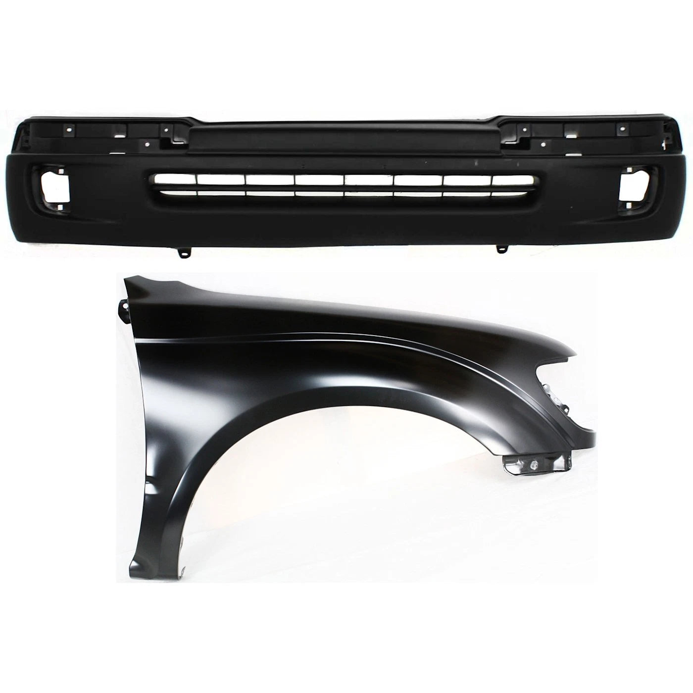 Bumper Cover Kit for Toyota Tacoma (1998–2000) Front Right 2 Pieces