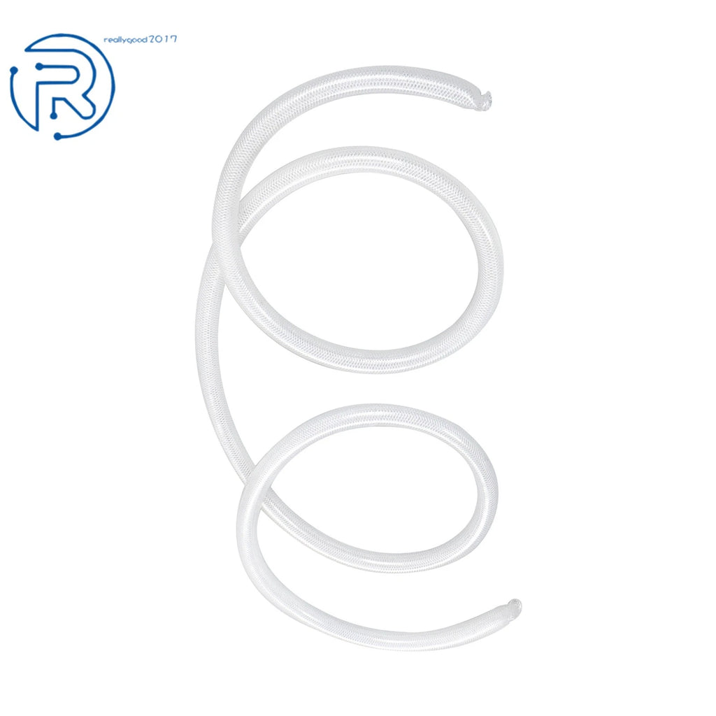 10 ft Heavy Duty Braided Clear PVC Tubing 1" ID × 1-1/4" OD