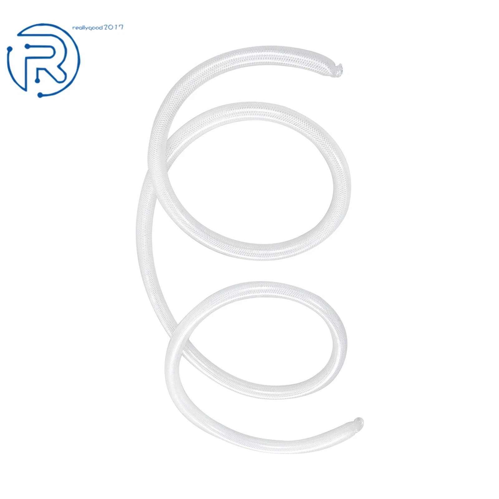 10 ft Heavy Duty Braided Clear PVC Tubing 1" ID × 1-1/4" OD