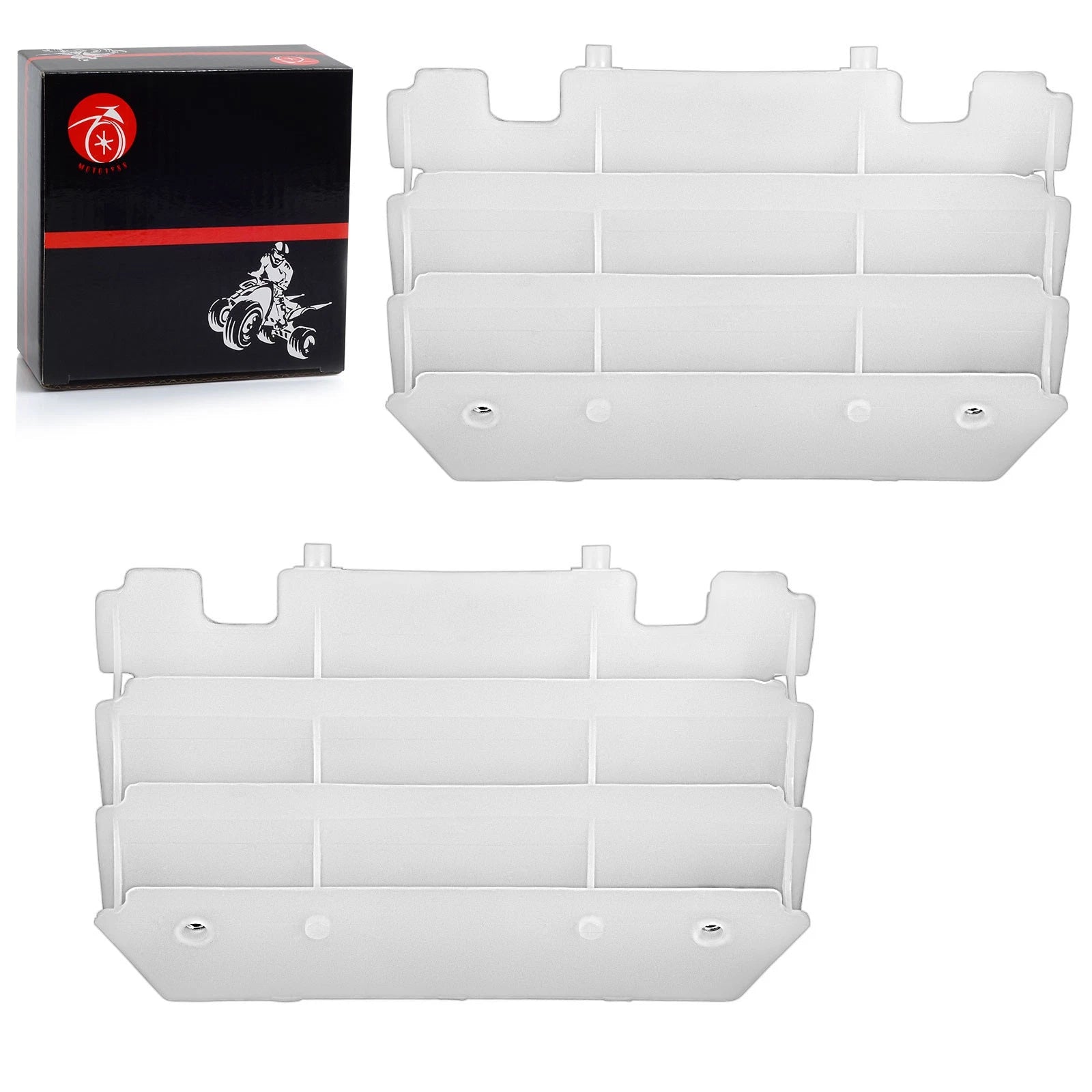 2 Radiator Louvers Guards for Kawasaki KX125 KX250 (1997–2004) 14037-1310-RZ White