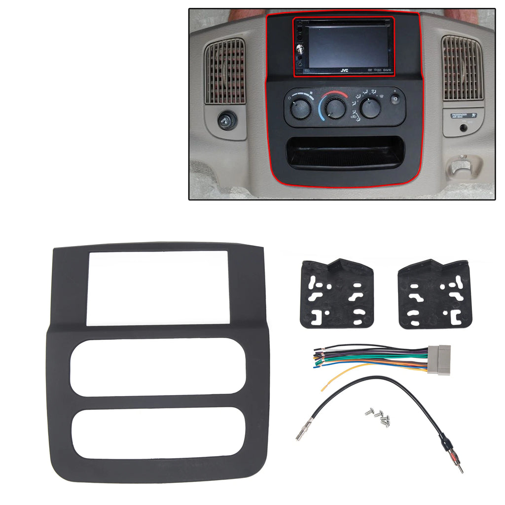 Radio Installation Bezel Dash Kit for Dodge Ram 1500 2500 3500 (2002–2005)